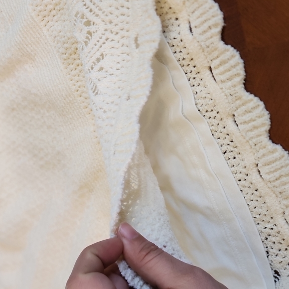 NWT ANTHROPOLOGIE white sweater skirt - Picture 5 of 12